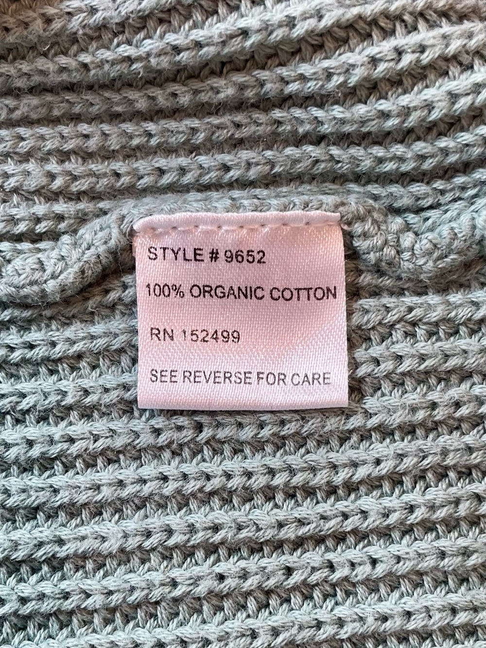 Amour Vert Cardigan V-Neck Button Front Mineral Green Red Organic Cotton M - Picture 6 of 11